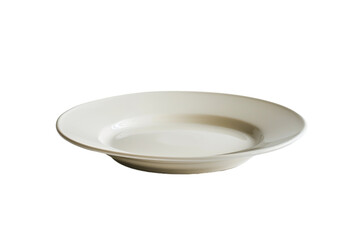 modern white plate, top view, isolated on transparent background