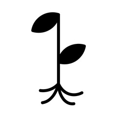 Leaves Plant Root Glyph Icon