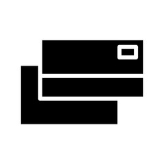 Bank Credit Card Money Glyph Icon