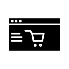 Browser Buy Cart Glyph Icon