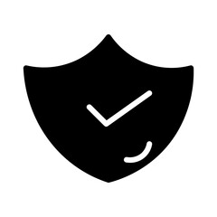 Shield Tick Antivirus Glyph Icon