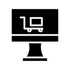 Online Retail Sales Glyph Icon
