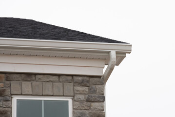 roof gutters on a residential house