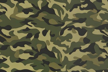 迷彩柄イメージ、ミリタリーファッションやカモフラージュで自然に溶け込む