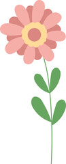 Minimalist Cartoon Flower Element