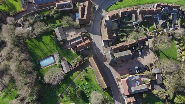 Aerial View of Finchingfield in Essex UK