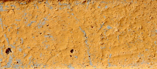 A close up view on the yellow colored background.