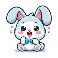 Easter bunny cartoon vector 