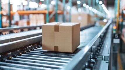 Conveyor belt in action showcasing advanced packaging technology in the factory