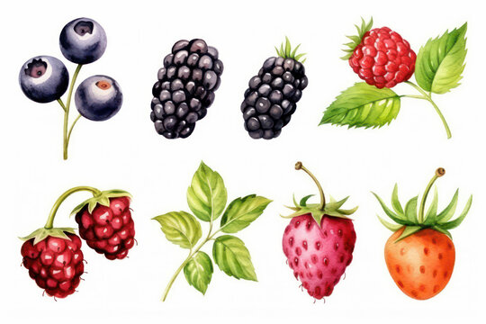 Juicy and Fresh: A Vibrant Collection of Ripe, Red, and Sweet Berries in Nature's Organic Garden