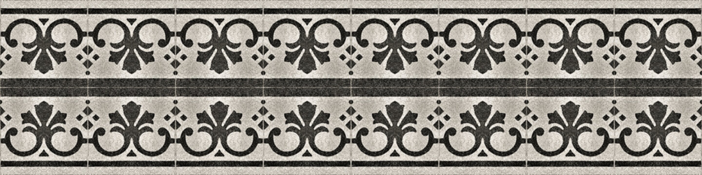 Frame with floral elements - seamless pattern useful for renderings applications