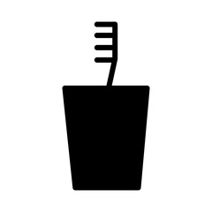 Brush Tooth Care Glyph Icon