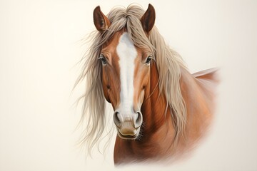 a simple drawing drawn with colored pencils Horse. Concept I will help you draw a simple and colorful horse using colored pencils in a step-by-step manner