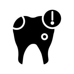 Dental Care Alert Glyph Icon