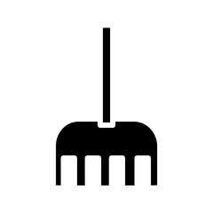 Garden Rake Tool Glyph Icon