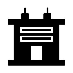 Building Factory Work Glyph Icon