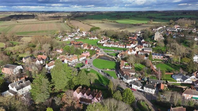Aerial View of Finchingfield in Essex UK