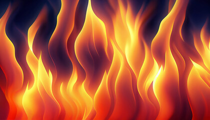 Flame motion on abstract background. Red fire texture, orange burn light.