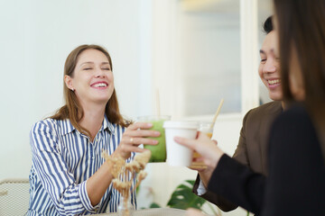 Group of diverse ethnicity businesspeople.