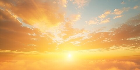 Fototapeta premium sunset sky with a sun and clouds