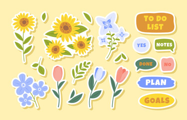 Spring Floral Journal Stickers Collection