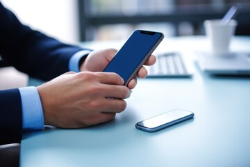 Cyber Security. business people working mobile smart phone on desk in meeting room office, digital online marketing, cloud computing, business finance, internet network technology concept