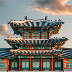 Traditional Korean architecture ancient style South KoreaTop Travel landmark in Seoul Korea
