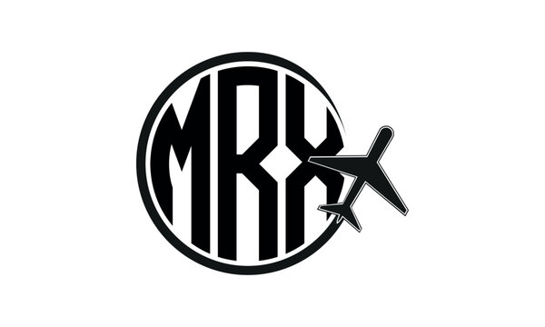 MRX three initial letter circle tour & travel agency logo design vector template. hajj Umrah agency, abstract, wordmark, business, monogram, minimalist, brand, company, flat, tourism agency, tourist