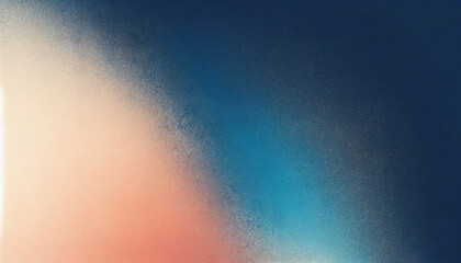 Fototapeta na wymiar Elegant grainy gradient from deep blue to soft peach.