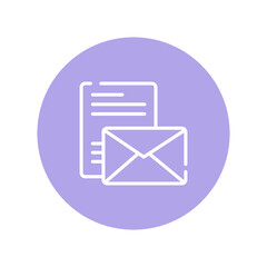 mail envelope icon vector illustration