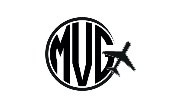 MVG three initial letter circle tour & travel agency logo design vector template. hajj Umrah agency, abstract, wordmark, business, monogram, minimalist, brand, company, flat, tourism agency, tourist