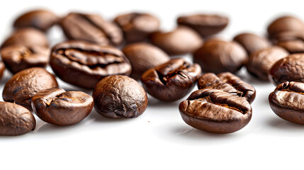 Naklejka premium Close-up of coffee bean in motion, background, menu, 