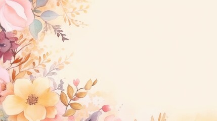 Elegant Floral Arrangement on a Soft Pastel Background for a Spring Theme