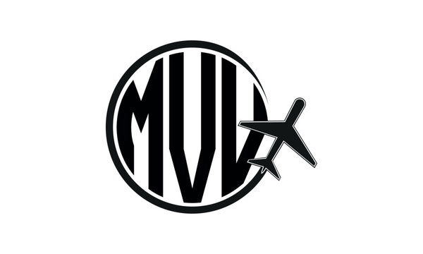 MVV three initial letter circle tour & travel agency logo design vector template. hajj Umrah agency, abstract, wordmark, business, monogram, minimalist, brand, company, flat, tourism agency, tourist