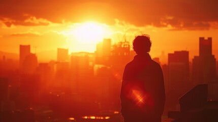 Fototapeta premium Dramatic Flare: Embracing the Magic of Light