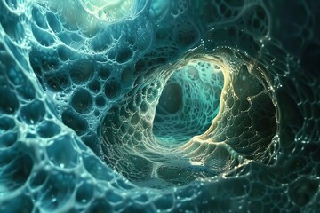 abstract fractal blue background