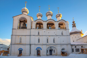 The Church of the Entrance of the Lord to Jerusalem in the belfry. Yaroslavl region. Golden ring of Russia