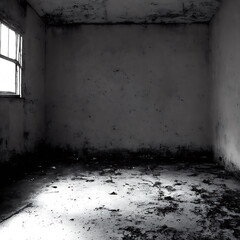 Abandoned solitary and creepy room