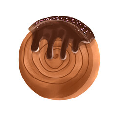 Hand drawn cromboloni cute ilustration 