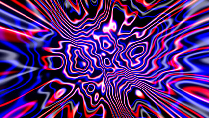 Blue and Red Plasma Wave Pattern