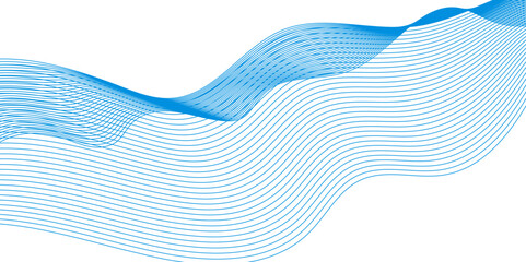 Abstract background with blue and white stripes line. Abstract white vector wave background.	