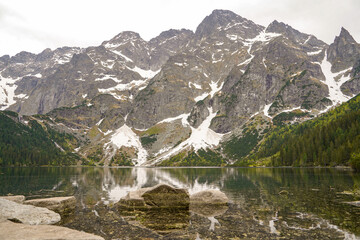 Morskie Oko mountain lake and hiking destination 