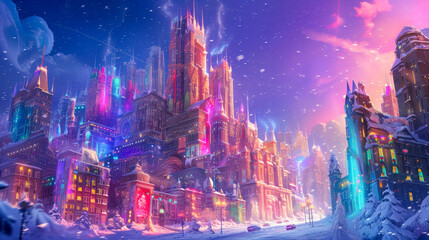 Obraz premium the city of the city cold