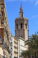 Fototapeta na wymiar Church tower in Valencia, Spain