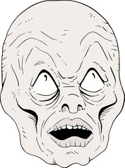Ugly head hand draw style