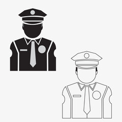 Police icon vector illustration eps
