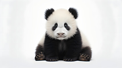 Panda on white background