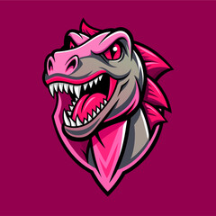 comfortable t rex head mascot logo consistent out (3)