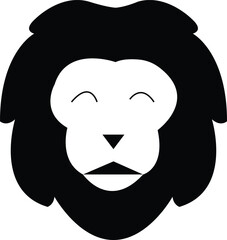 silhouette of a person in a hat lion face icon background and texture