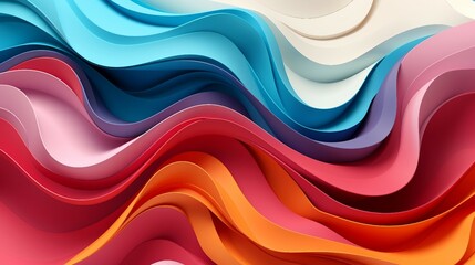Abstract colorful wavy paper texture background AI Generated